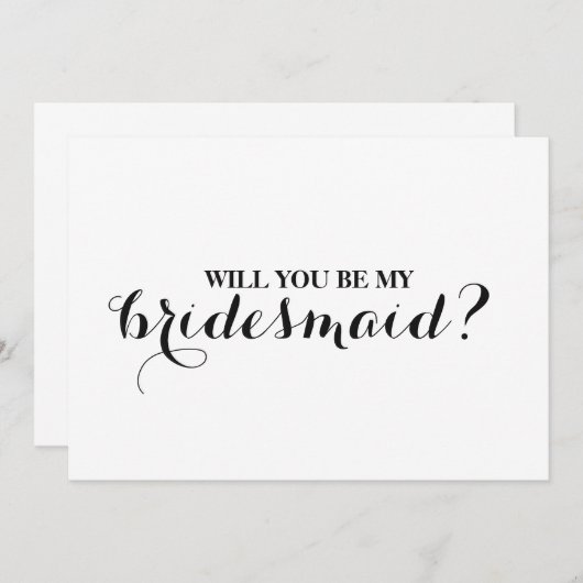 Bent u mijn bruidsmeisje? kaart (Voorkant / Achterkant)