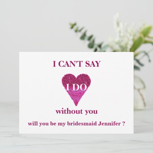 Bent u mijn bruidsmeisje? kaart (Staand voorkant)