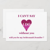 Bent u mijn bruidsmeisje? kaart (Voorkant / Achterkant)