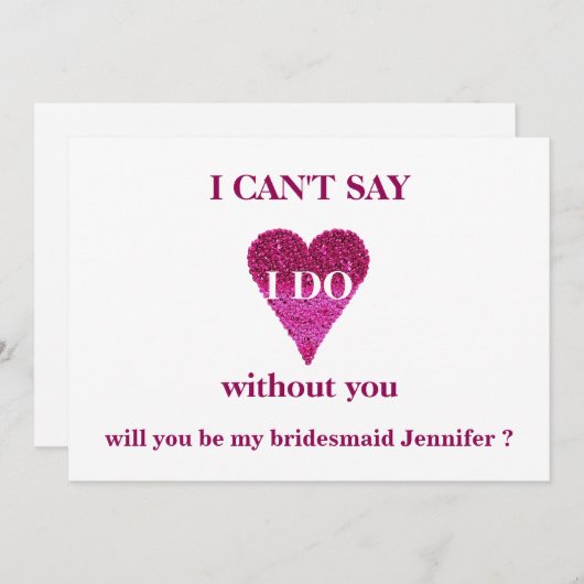 Bent u mijn bruidsmeisje? kaart (Voorkant / Achterkant)