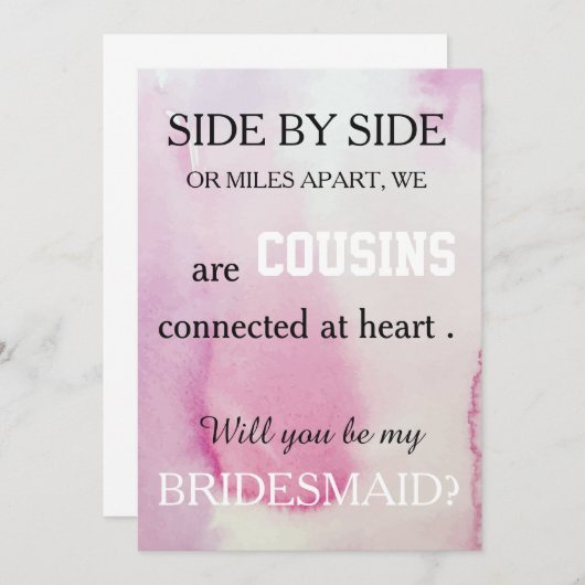 Bent u mijn bruidsmeisje? kaart (Voorkant / Achterkant)