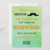 Bent u mijn bruidsmeisje? kaart (Voorkant)
