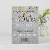 Bent u mijn bruidsmeisje? kaart (Staand voorkant)