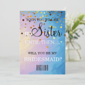 Bent u mijn bruidsmeisje? kaart (Staand voorkant)