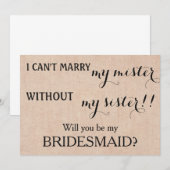 Bent u mijn bruidsmeisje? kaart (Voorkant / Achterkant)