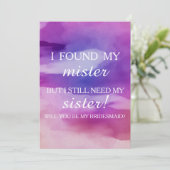 Bent u mijn bruidsmeisje? kaart (Staand voorkant)