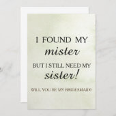Bent u mijn bruidsmeisje? kaart (Voorkant / Achterkant)
