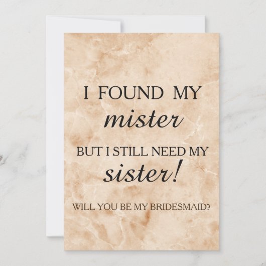 Bent u mijn bruidsmeisje? kaart (Voorkant)