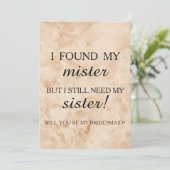 Bent u mijn bruidsmeisje? kaart (Staand voorkant)