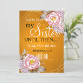Bent u mijn bruidsmeisje? kaart (Staand voorkant)