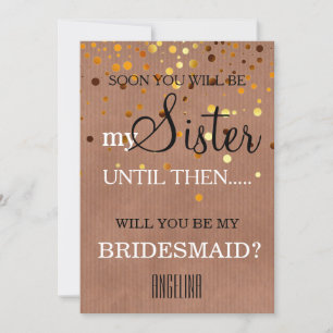 Bent u mijn bruidsmeisje? kaart