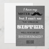 Bent u mijn bruidsmeisje? kaart (Voorkant / Achterkant)