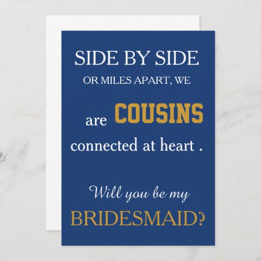 Bent u mijn bruidsmeisje? kaart (Voorkant / Achterkant)