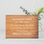 Bent u mijn bruidsmeisje? kaart (Staand voorkant)