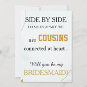 Bent u mijn bruidsmeisje? kaart (Voorkant)