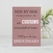 Bent u mijn bruidsmeisje? kaart (Staand voorkant)