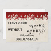 Bent u mijn bruidsmeisje? kaart (Voorkant / Achterkant)