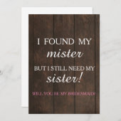 Bent u mijn bruidsmeisje? kaart (Voorkant / Achterkant)