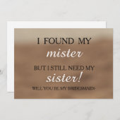Bent u mijn bruidsmeisje? kaart (Voorkant / Achterkant)