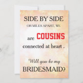 Bent u mijn bruidsmeisje? kaart (Voorkant)