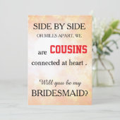 Bent u mijn bruidsmeisje? kaart (Staand voorkant)