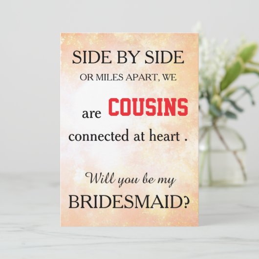 Bent u mijn bruidsmeisje? kaart (Staand voorkant)