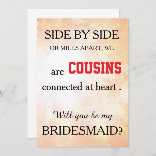 Bent u mijn bruidsmeisje? kaart (Voorkant / Achterkant)