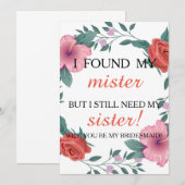 Bent u mijn bruidsmeisje? kaart (Voorkant / Achterkant)