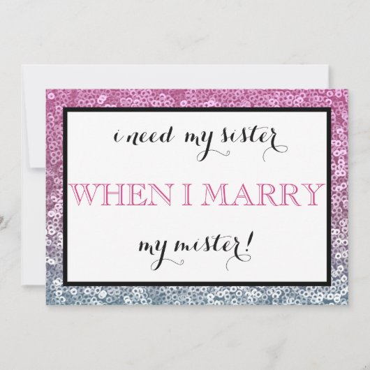 Bent u mijn bruidsmeisje? kaart (Voorkant)