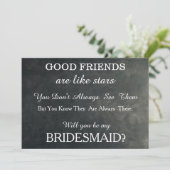 Bent u mijn bruidsmeisje? kaart (Staand voorkant)
