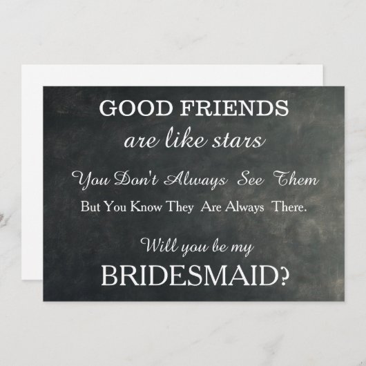 Bent u mijn bruidsmeisje? kaart (Voorkant / Achterkant)