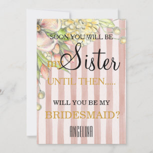 Bent u mijn bruidsmeisje? kaart