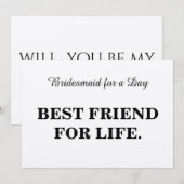 Bent u mijn bruidsmeisje? Kraft Kaart (Voorkant / Achterkant)
