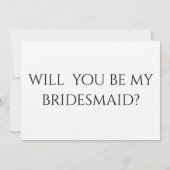 Bent u mijn bruidsmeisje? Kraft Kaart (Achterkant)