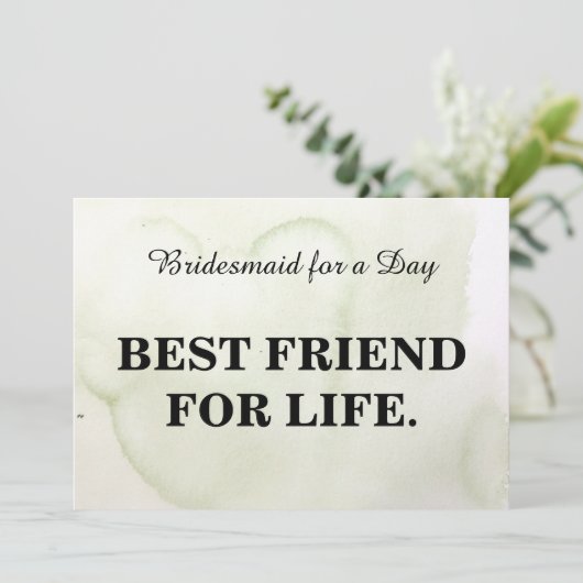 Bent u mijn bruidsmeisje? Kraft Kaart (Staand voorkant)