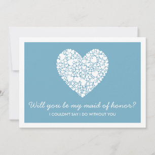 Bent u mijn dienstmeisje? Blue Heart Kaart