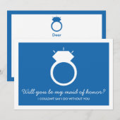 Bent u mijn dienstmeisje? Blue Ring Kaart (Voorkant / Achterkant)