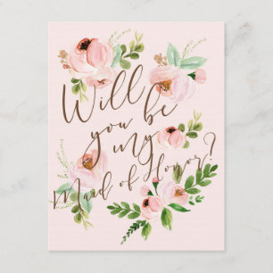 Bent u mijn dienstmeisje?   Bridesmaid Card Kaart