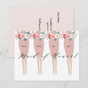 Bent u mijn dienstmeisje?   Bridesmaid Card Kaart