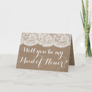 Bent u mijn dienstmeisje? Rustic Burlap & Lace
