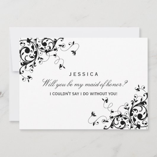 Bent u mijn dienstmeisje? Zwart-witzwitjes Kaart (Voorkant)