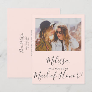 Bent u mijn dochter van eervolle eenvoudige foto? uitnodiging briefkaart