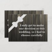 Bent u mijn Groomsman? Achtergrond van hout Kaart (Voorkant / Achterkant)