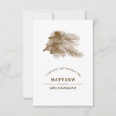 Bent u mijn Groomsman? Barn Wood Rustic Kaart (Voorkant)