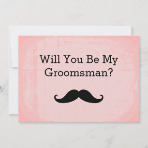 Bent u mijn Groomsman Black Mustache uitnodiging? Kaart