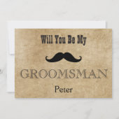 Bent u mijn Groomsman Black Mustache uitnodiging? Kaart (Voorkant)