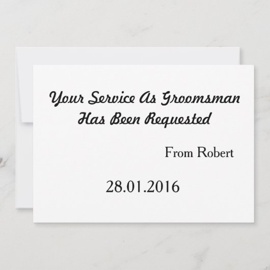 Bent u mijn Groomsman Black Mustache uitnodiging? Kaart (Achterkant)