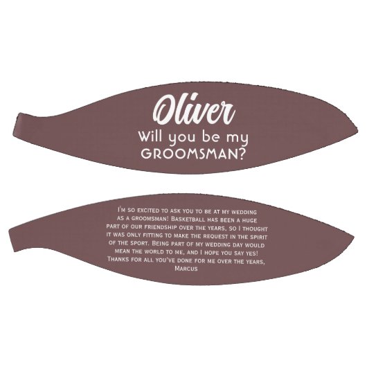 Bent u mijn Groomsman Custom Name and Text? Basketbal (Panelen)