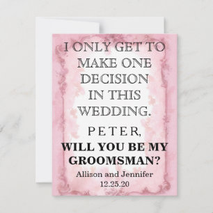 Bent u mijn Groomsman? Gepersonaliseerd Kaart