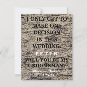 Bent u mijn Groomsman? Gepersonaliseerd Kaart